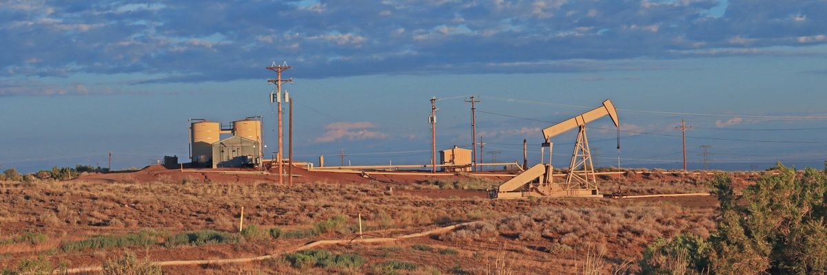 A Utah oil extraction site with storage tanks was photographed on September 3, 2024.