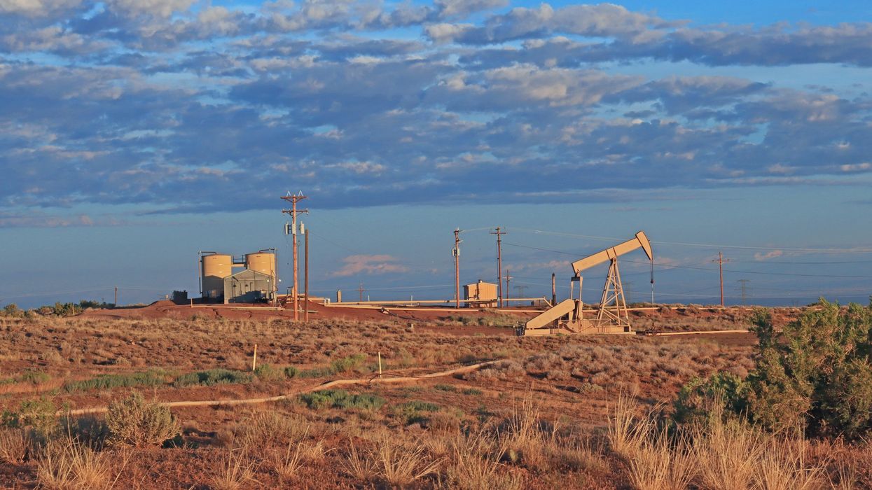 A Utah oil extraction site with storage tanks was photographed on September 3, 2024.