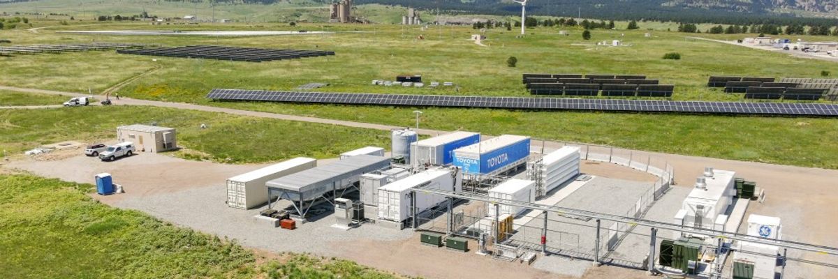 A view of a hydrogen infrastructure research pad.