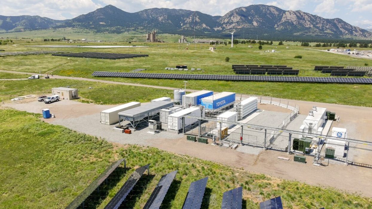 A view of a hydrogen infrastructure research pad.