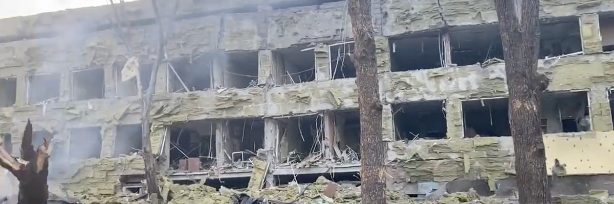 A view of a Mariupol children's hospital