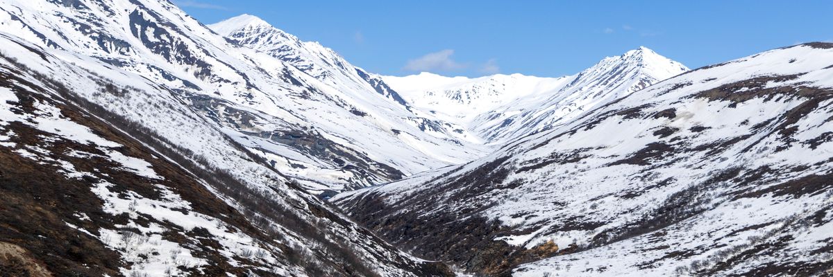 A view of Brooks Range as seen from the Dalton Highway on May 10, 2024