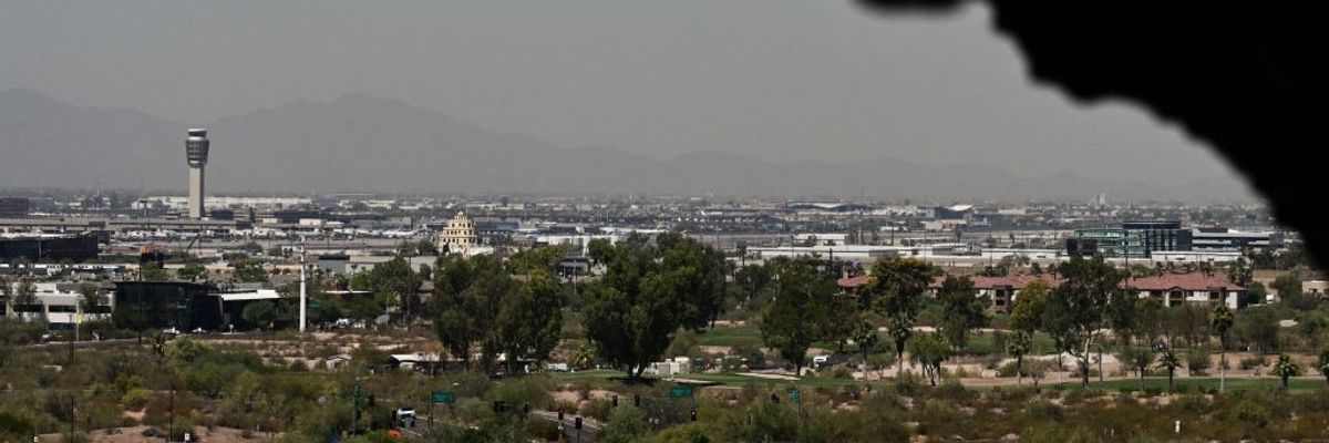 A view of Phoenix, Arizona, during a heatwave.