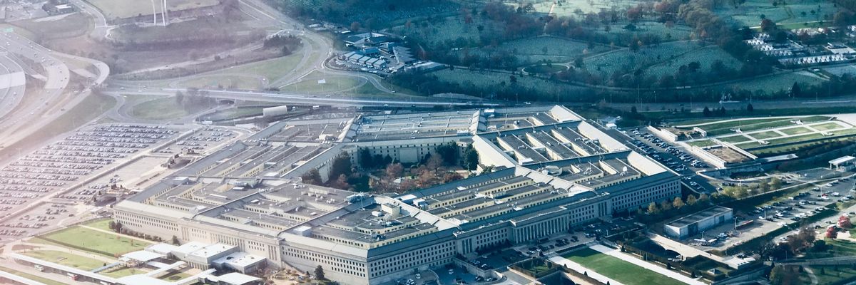 A view of the Pentagon from above