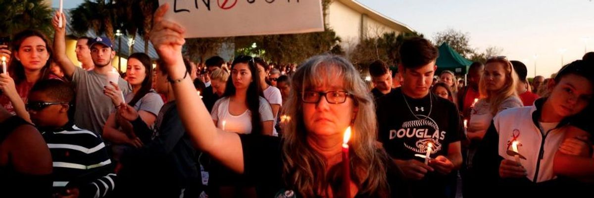 At Vigil for Florida Shooting Victims, Those Closest to Attack Demand Strict Gun Control