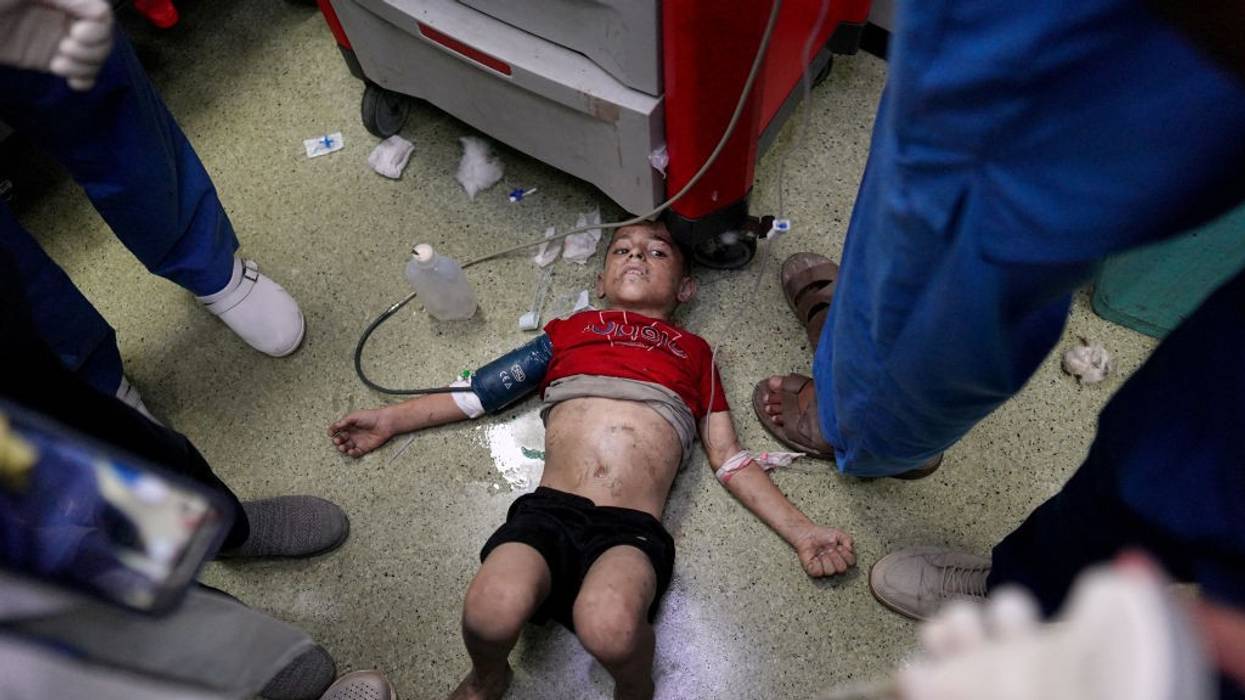 A wounded child in Gaza