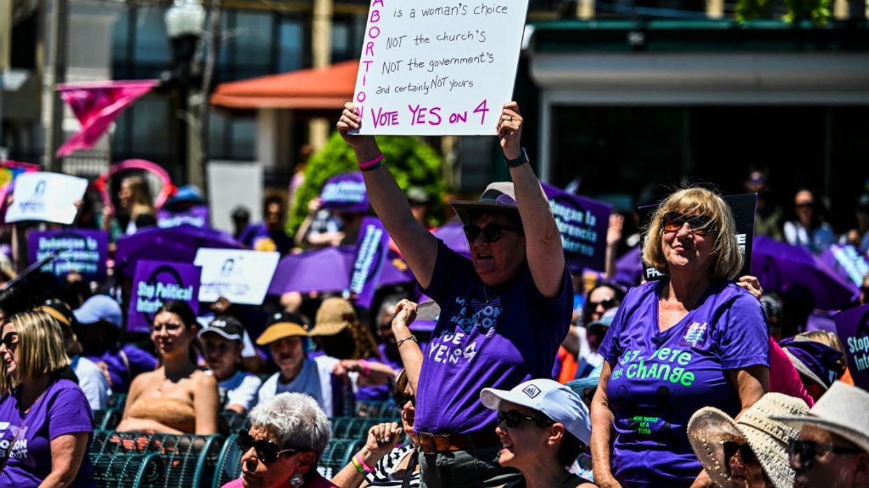 Abortion rights activists participate in the "Rally for Our Freedom"