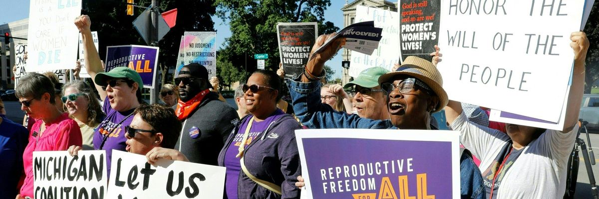 Abortion rights advocates rally in Michigan
