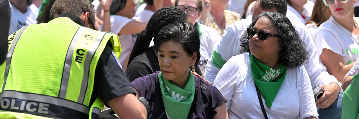 Abortion rights defenders arrested in Washington, DC