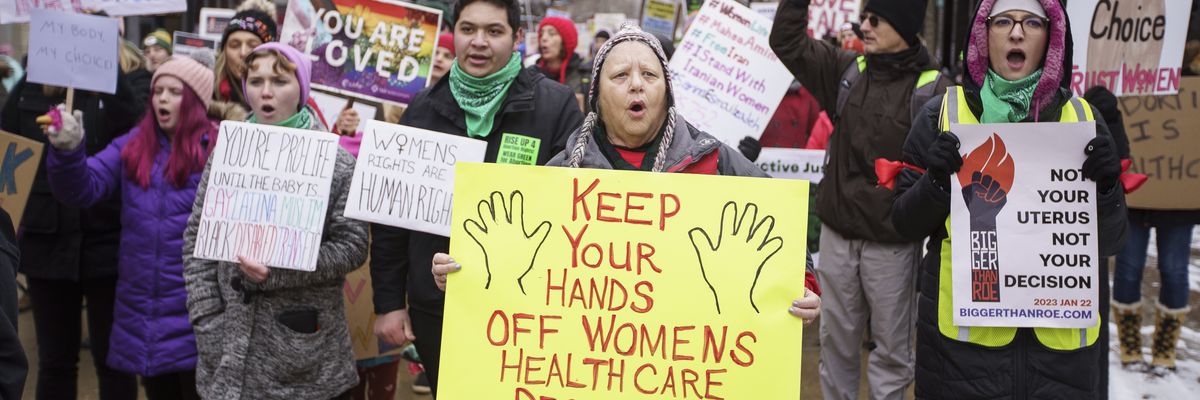 abortion rights marchers in Madison