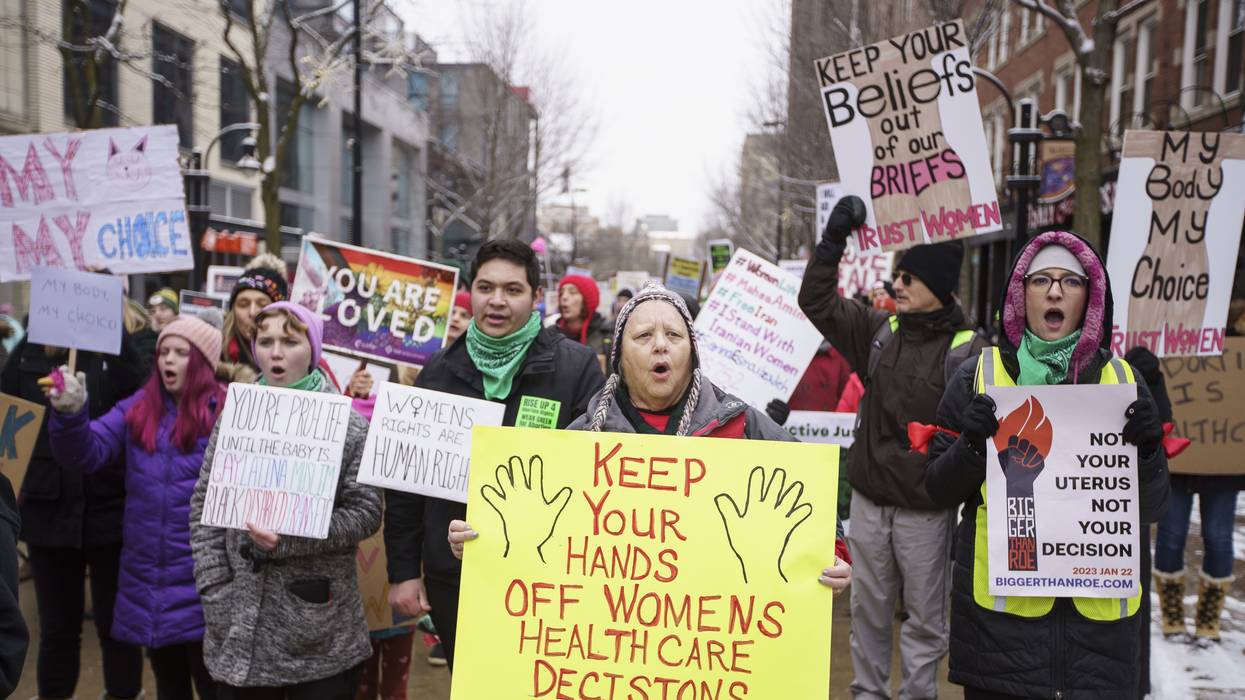 abortion rights marchers in Madison