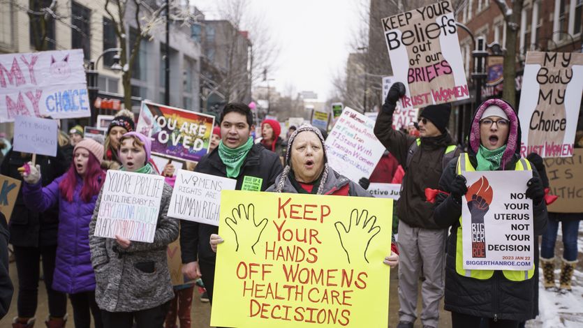 abortion rights marchers in Madison