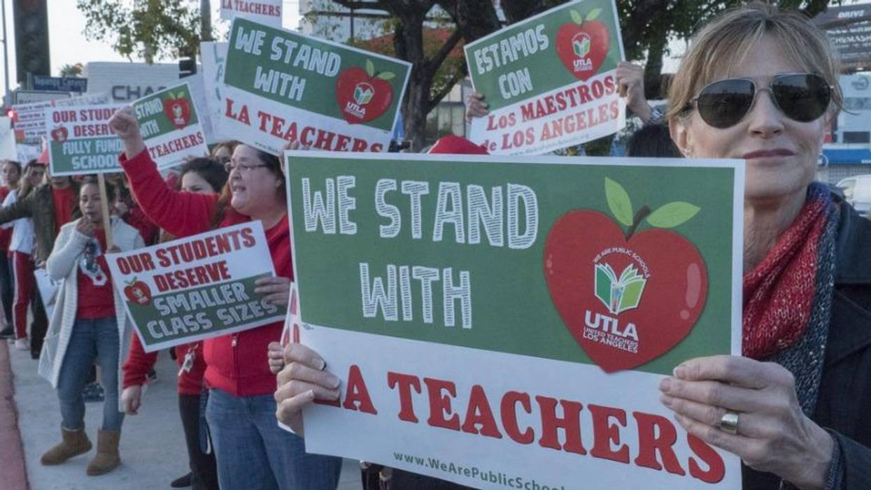 Beginning Walkout, Los Angeles Teachers Find Support From Sanders--But Not Corporate Democrats