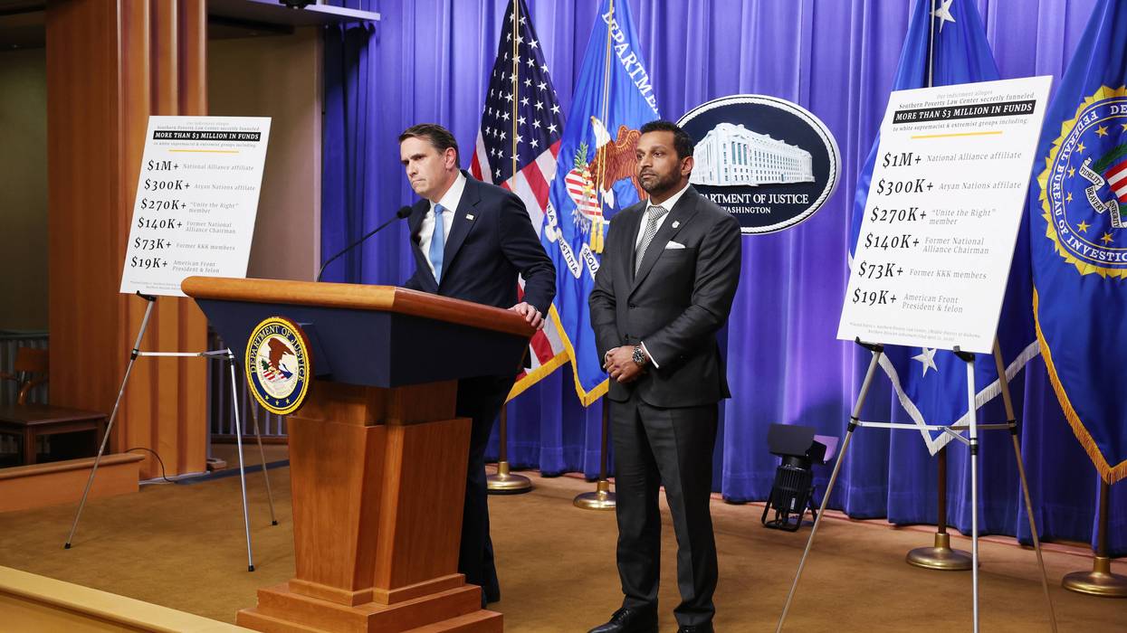 Acting AG Todd Blanche And FBI Director Kash Patel Hold Justice Department Press Conference