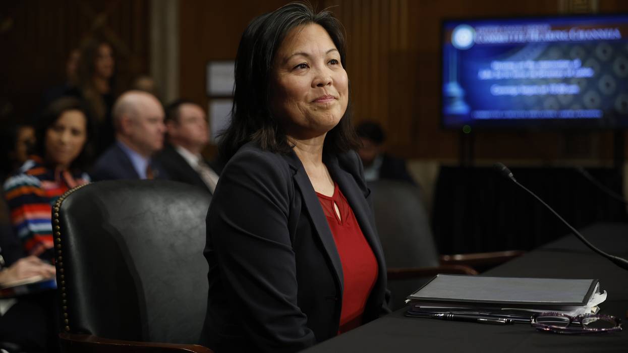 Acting Labor Secretary Julie Su prepares to testify before the Senate Health, Education, Labor, and Pensions Committee