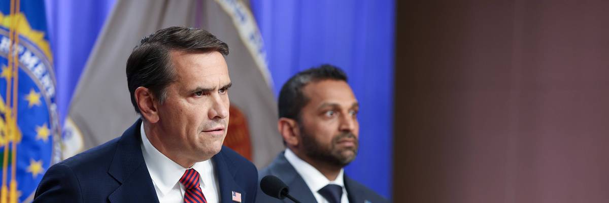 Acting US Attorney General Todd Blanche and FBI Director Kash Patel