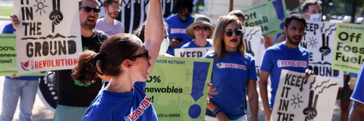 Activists demand an end to fossil fuel subsidies