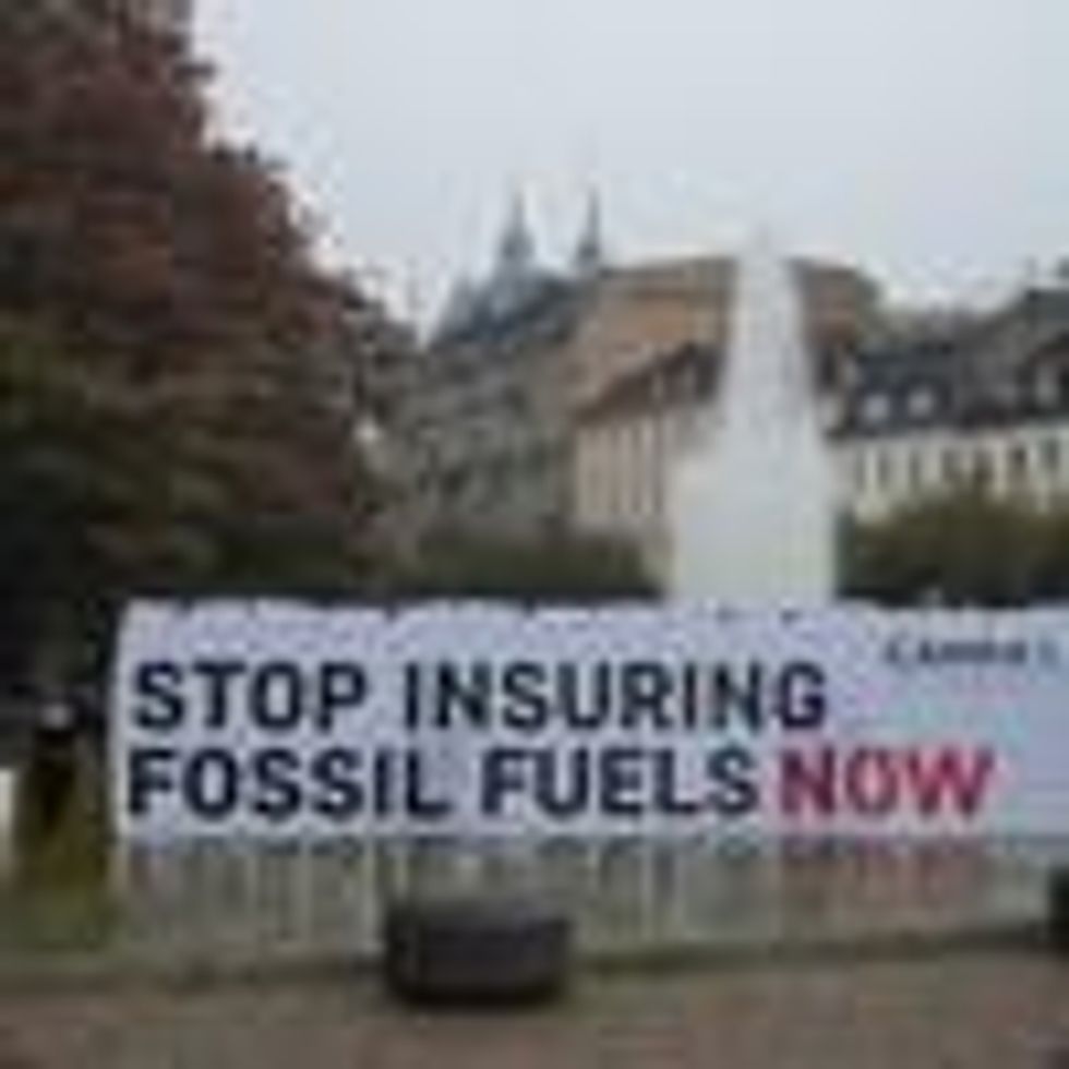Activists demand insurers stop backing fossil fuel projects