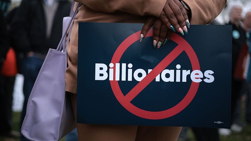 Activists Demonstrate Against Tax Breaks For The Rich And Corporations