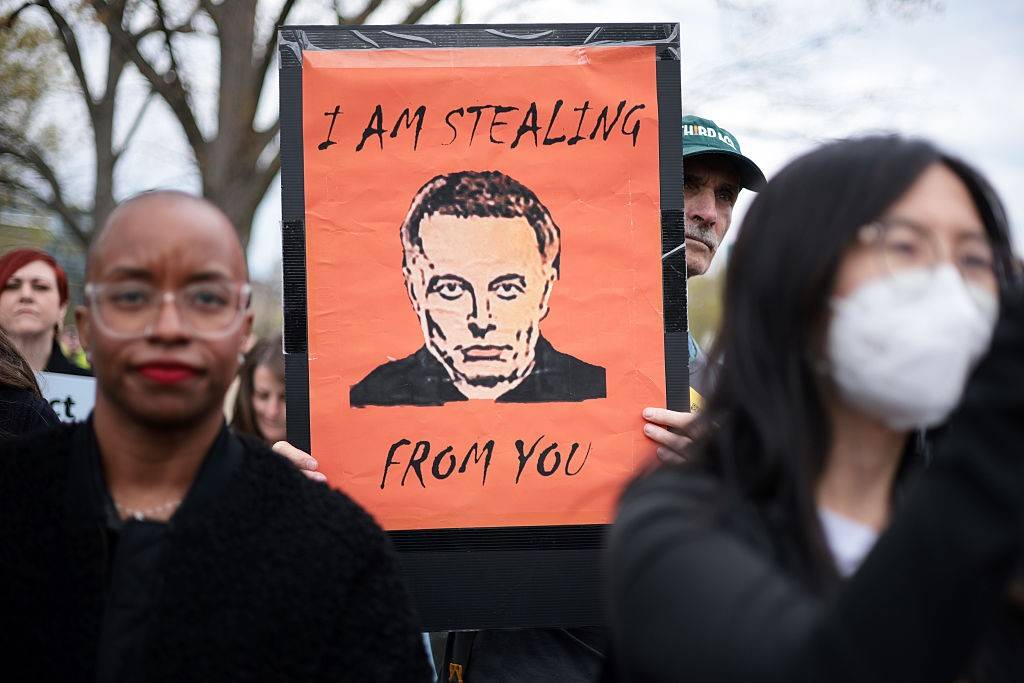 Activists Demonstrate Against Tax Breaks For The Rich And Corporations