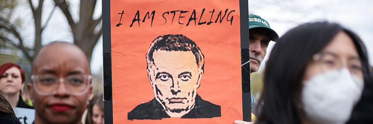 Activists Demonstrate Against Tax Breaks For The Rich And Corporations