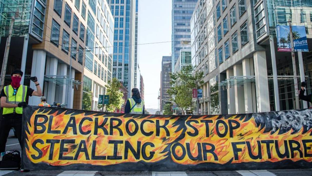 Climate Protesters Call Out 'Hot Air' of Financial Giant During BlackRock Annual Meeting