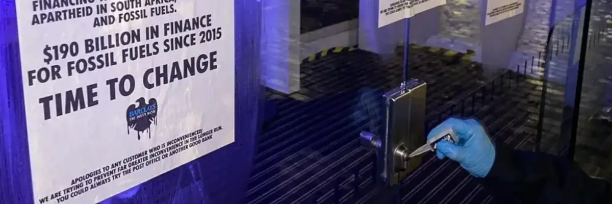 activists glued shut bank doors