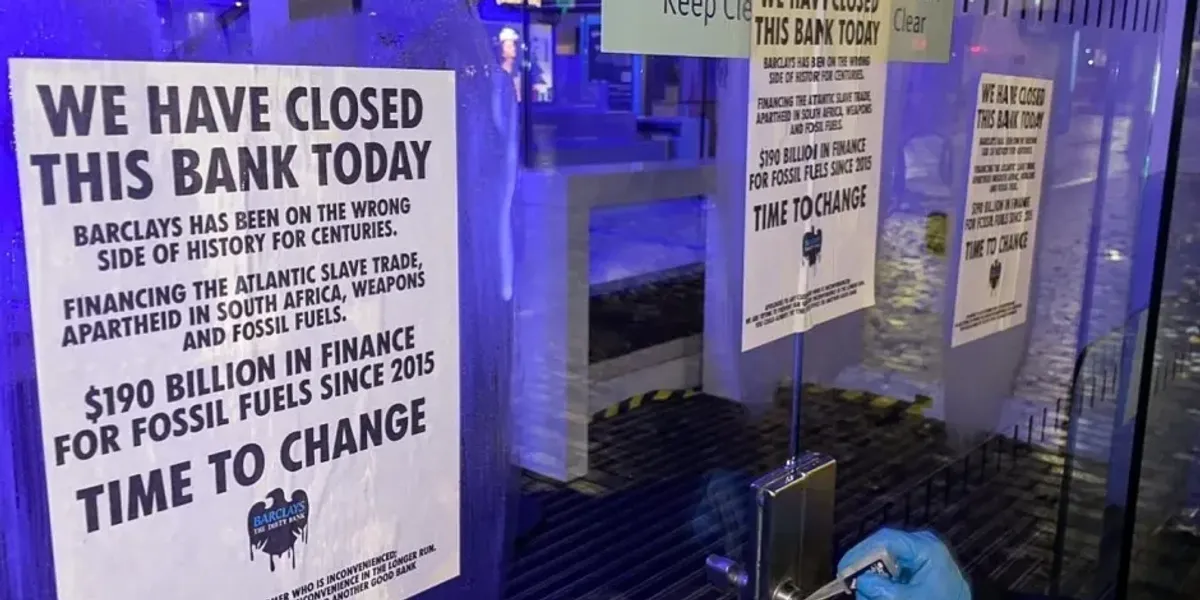 XR Glues Shut Barclays Across UK for Financing 'Climate Breakdown'