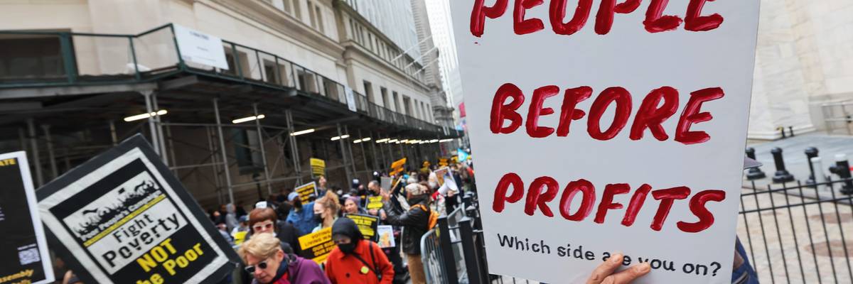 Activists' Groups, The Poor People's Campaign And Low-Wage Workers' Assembly March On Wall Street