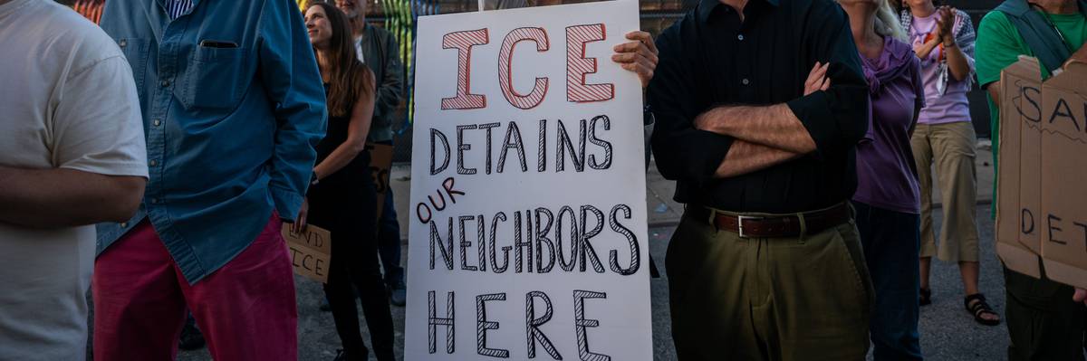 Activists Hold Vigil For Democracy Outside Brooklyn Metropolitan Detention Center