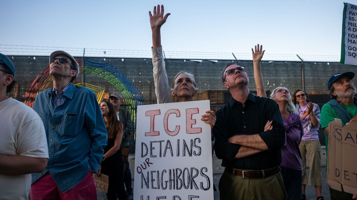 Activists Hold Vigil For Democracy Outside Brooklyn Metropolitan Detention Center