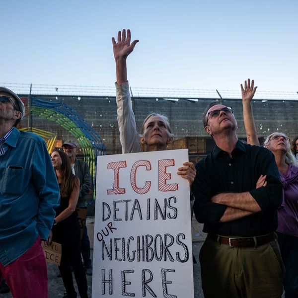 Activists Hold Vigil For Democracy Outside Brooklyn Metropolitan Detention Center