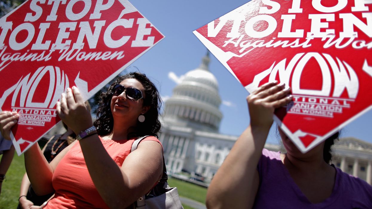 Activists Holds Rally For Re-Authorization Of The Violence Against Women Act