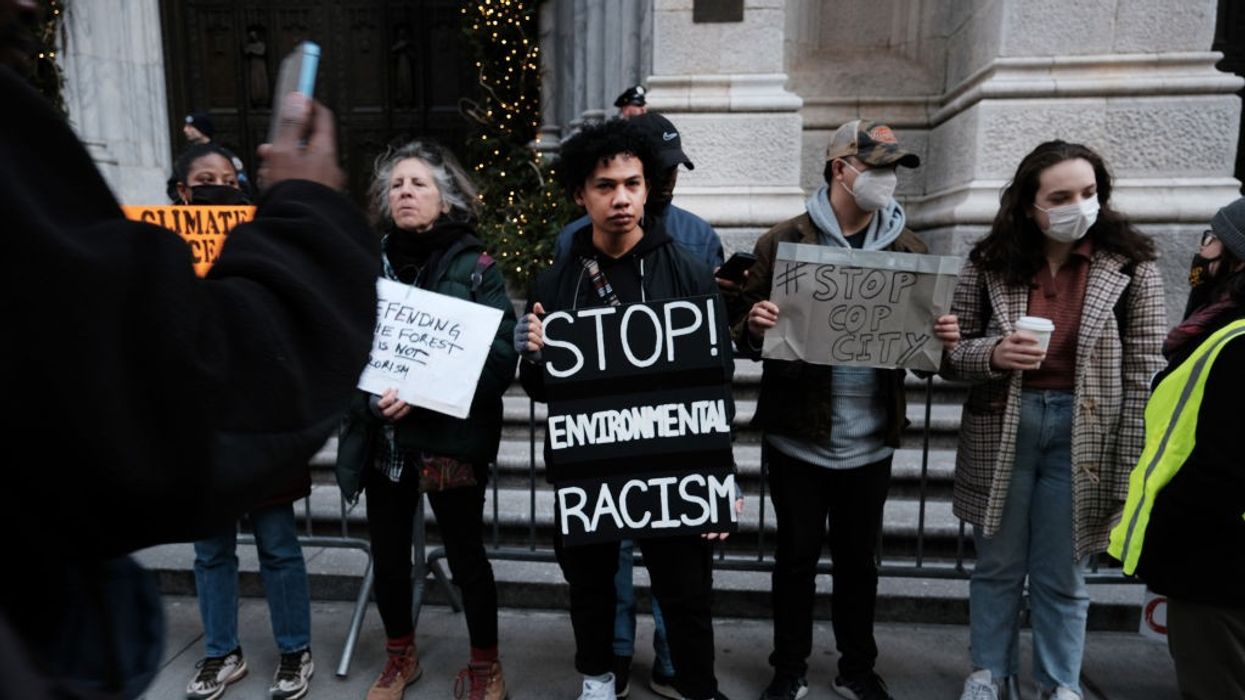 Activists In NYC Demonstrate Against Atlanta's Planned "Cop City" Police Training Center