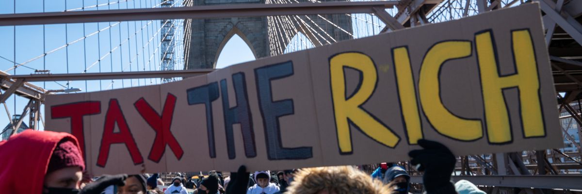 Activists March Across Brooklyn Bridge Demanding Funding For Excluded Workers In NY State Budget