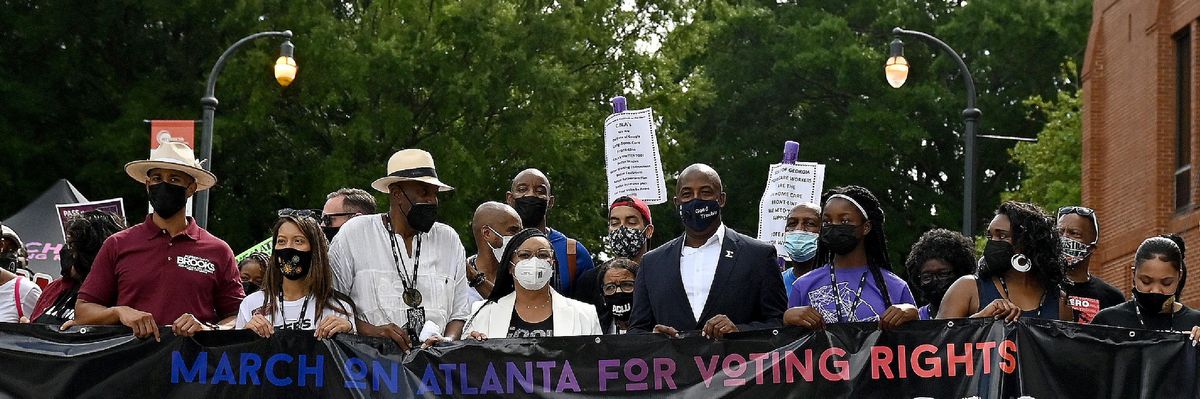 Activists march for voting rights in Georgia