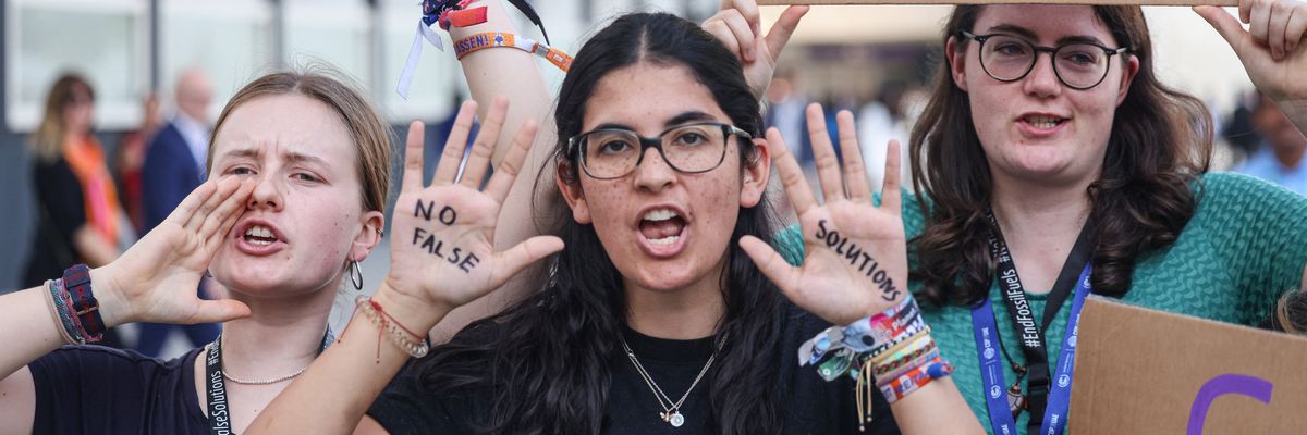 Activists protest against fossil fuels
