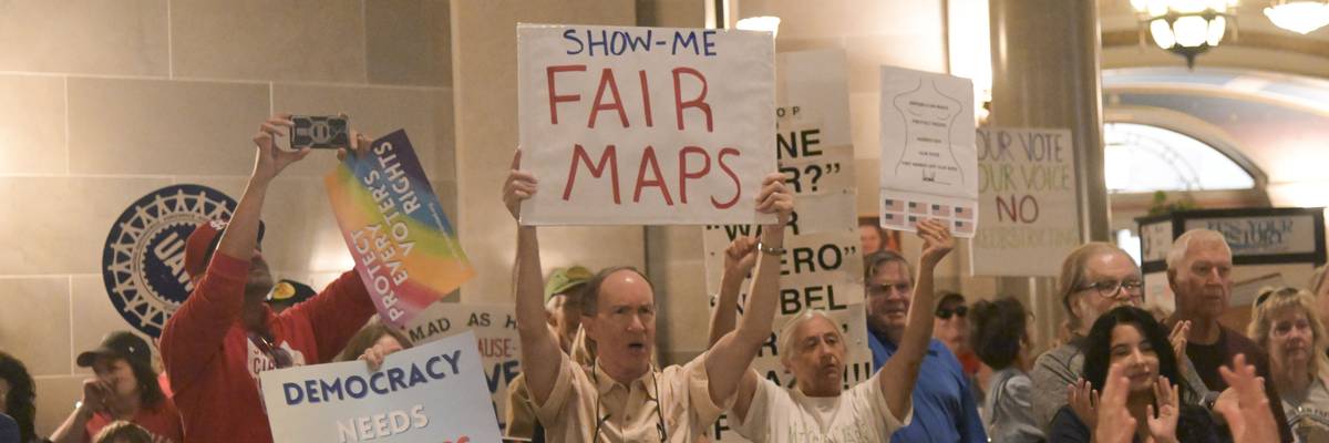 Activists Protest Against The Missouri Republican Redistricting Plan In Jefferson City