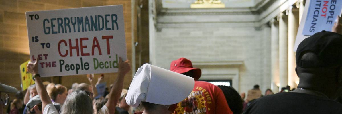 Activists Protest Against The Missouri Republican Redistricting Plan In Jefferson City