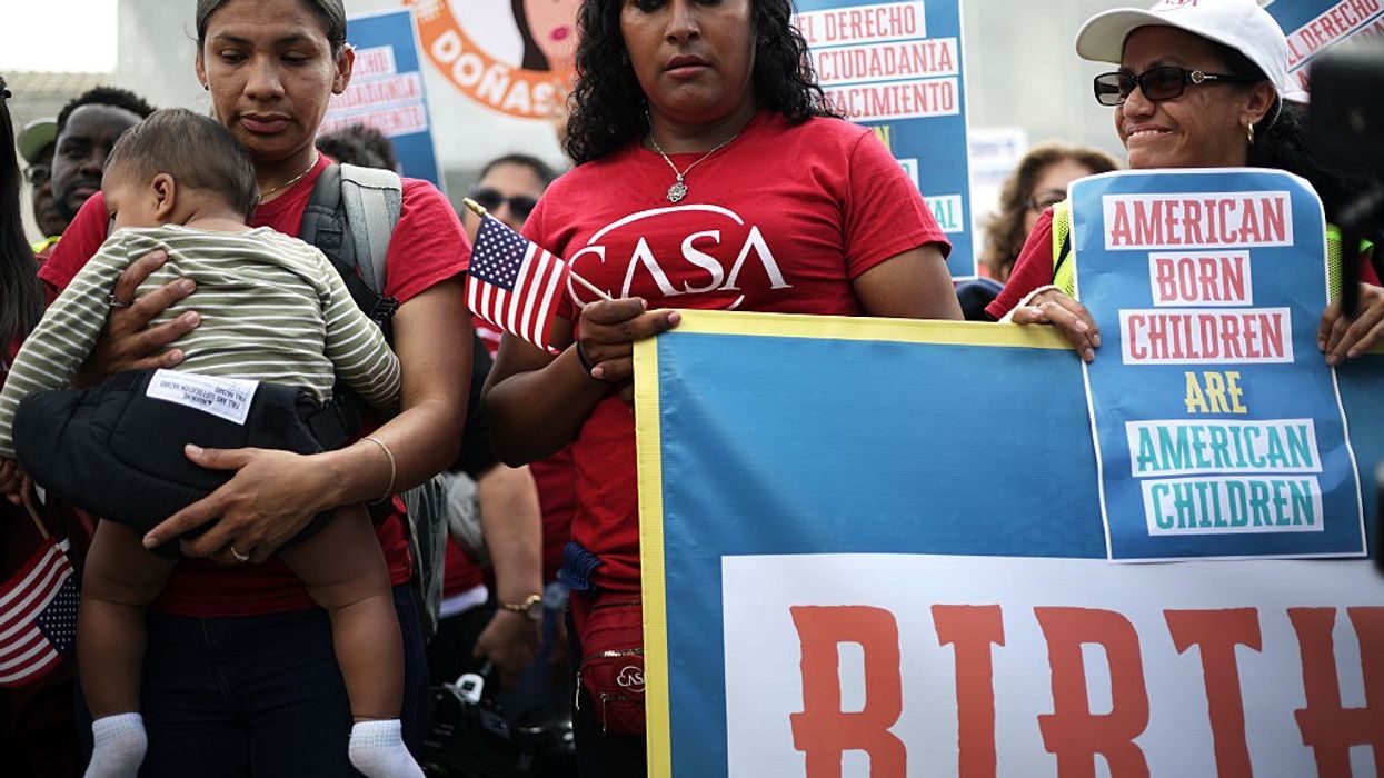 Activists Protest At The Supreme Court Against Trump's Attempt To End Birthright Citizenship