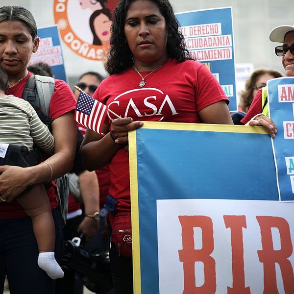 Activists Protest At The Supreme Court Against Trump's Attempt To End Birthright Citizenship