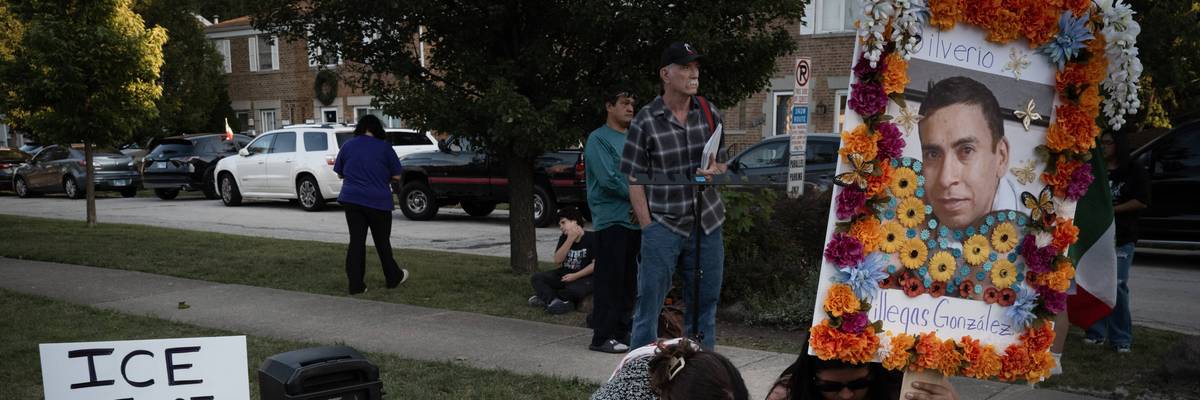 Activists Protest ICE Agent Killing Of Silverio Villegas Gonzalez
