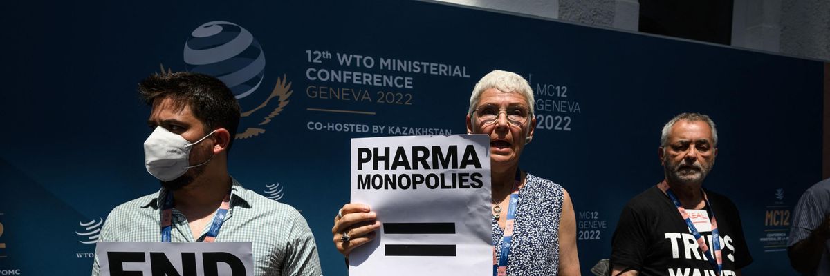 Activists protest pharma monopolies