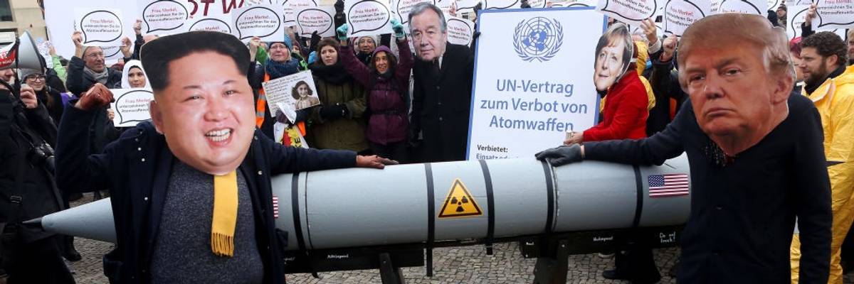 Activists Protest U.S.-North Korean Nuclear Tensions