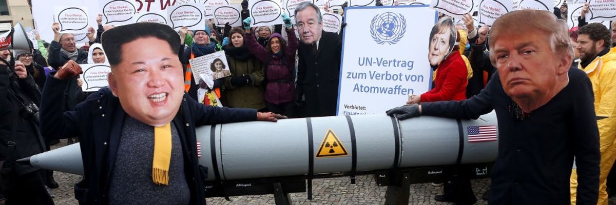 Activists Protest U.S.-North Korean Nuclear Tensions