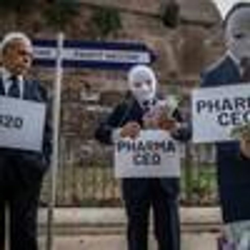 Activists protest vaccine inequality