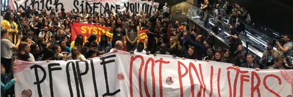 'Stand With People, Not Polluters': Sit-In on Last Day of COP24 Highlights #PeoplesDemands for Ambitious Climate Action