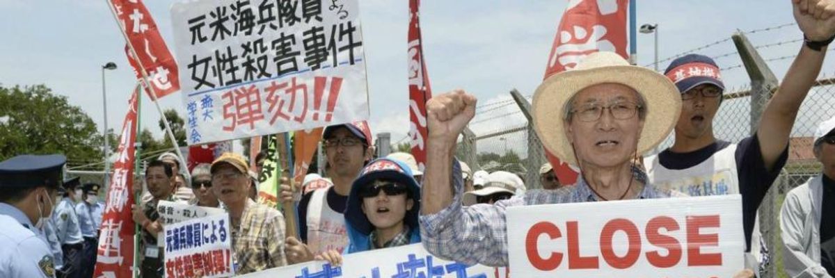Protesters Rally Against US Military in Okinawa: 'Killer Go Home'