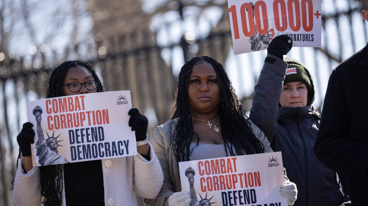 Activists Rally For Democracy At The White House 14 Years After Citizens United Decision