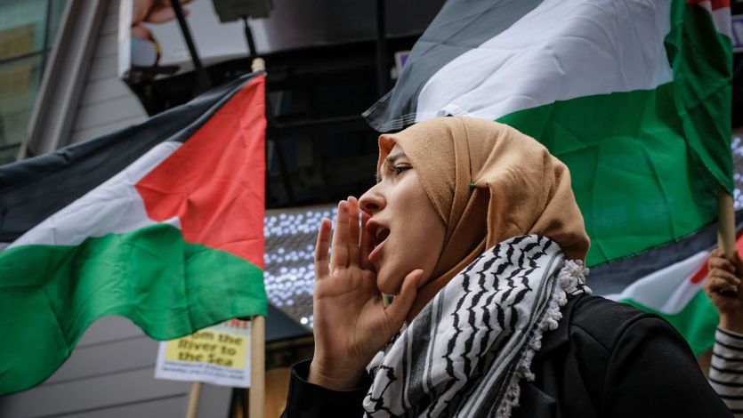 Activists Rally In Support Of Palestinians In Wake Of Recent Shooting Deaths By Israel In Gaza